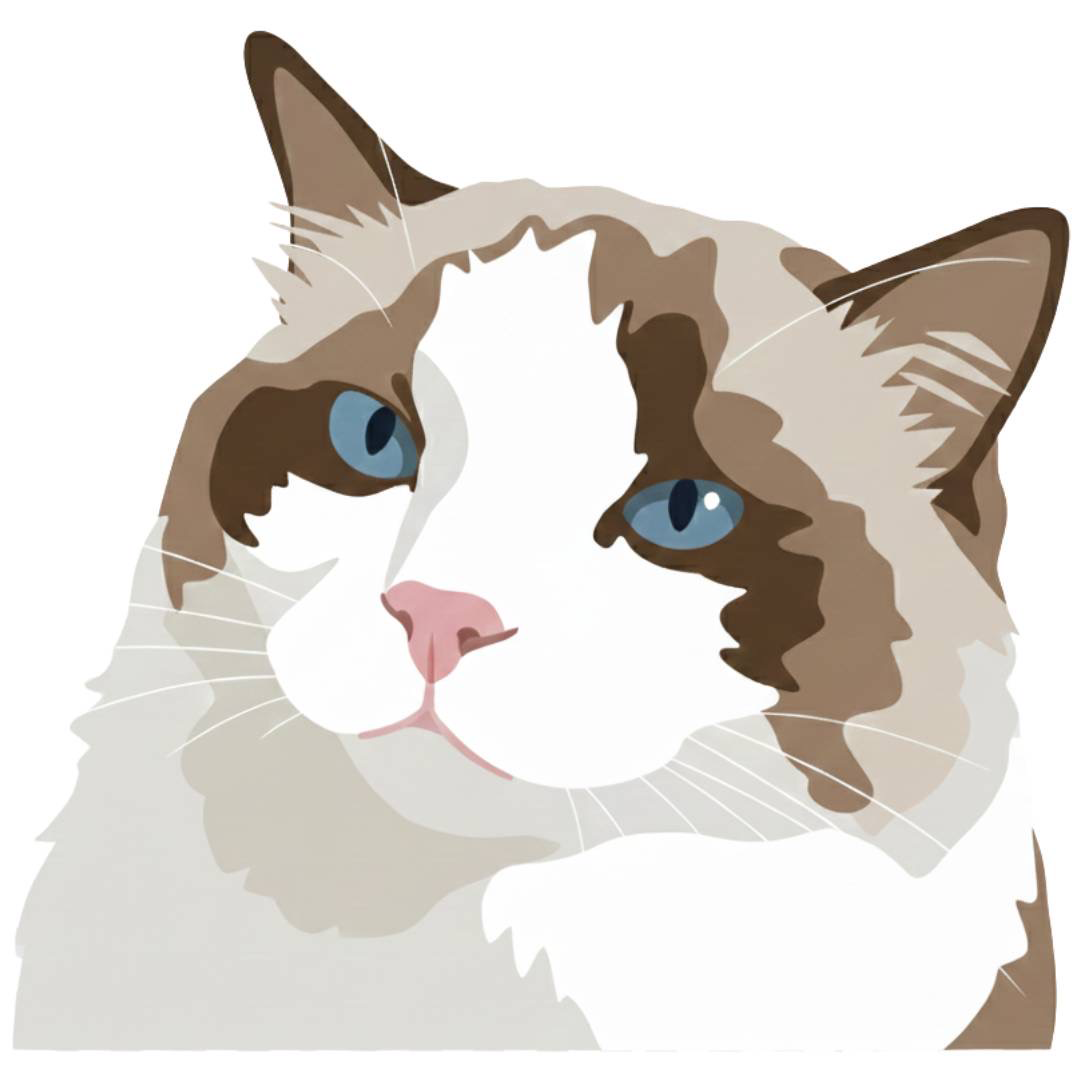 加工したネコの画像